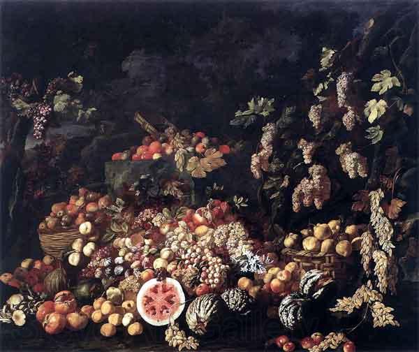 RECCO, Giuseppe Natura Morta con Frutta e Fiori Norge oil painting art
